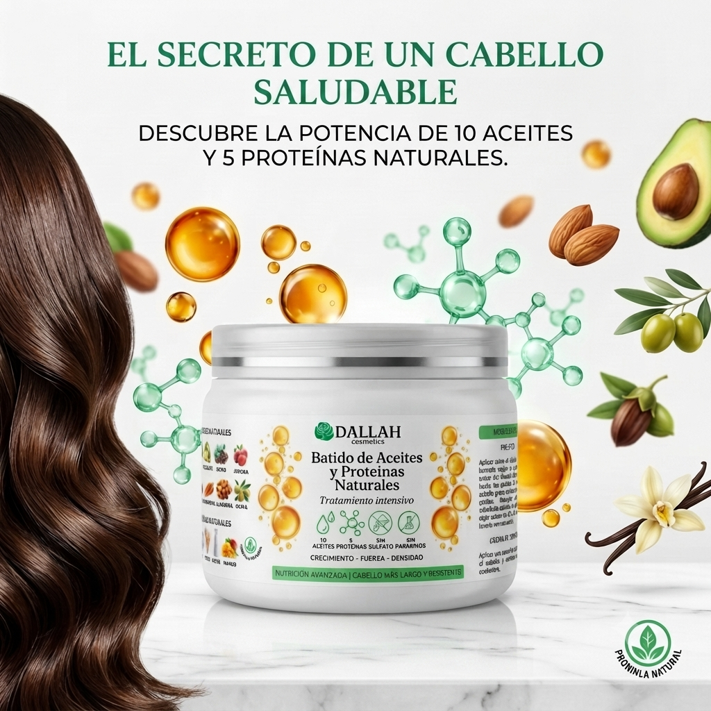 Batido de Aceites y Proteínas Naturales  DALLAH COSMETICS