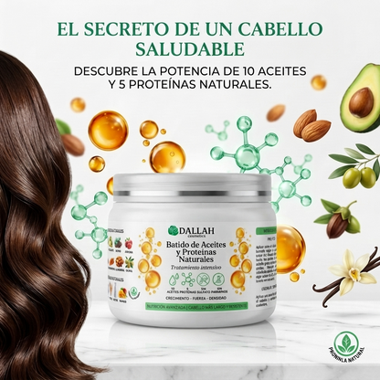 Batido de Aceites y Proteínas Naturales  DALLAH COSMETICS