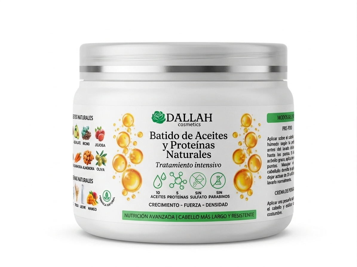 Batido de Aceites y Proteínas Naturales  DALLAH COSMETICS